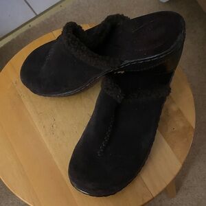 Canyon River Blues Dark Mules with Shearling